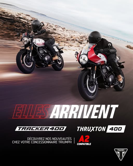 Venez essayer les nouvelles Triumph Tracker 400 et Thruxton 400 chez Triumph Paris Est